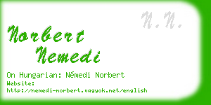norbert nemedi business card